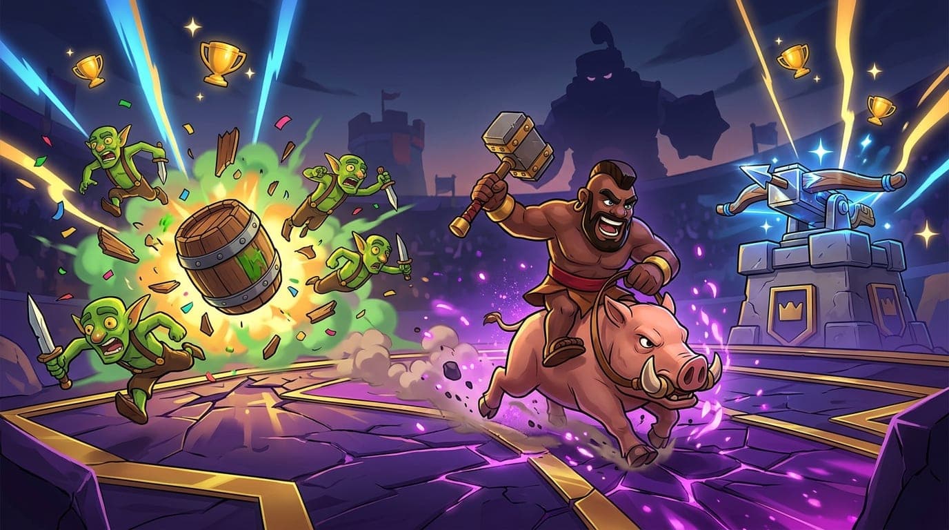 Clash Royale Meta Movers (July 22, 2026): Goblin Barrel Bait Falls in 4 Trophy Bands as X-Bow Siege Posts +10.3pp WR Surge — 109,947 Battles