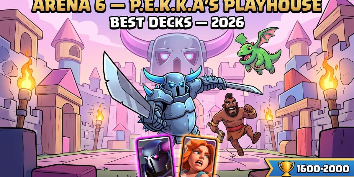 Best Clash Royale Decks for P.E.K.K.A's Playhouse (Arena 6) — 1600-2000 Trophies (2026)