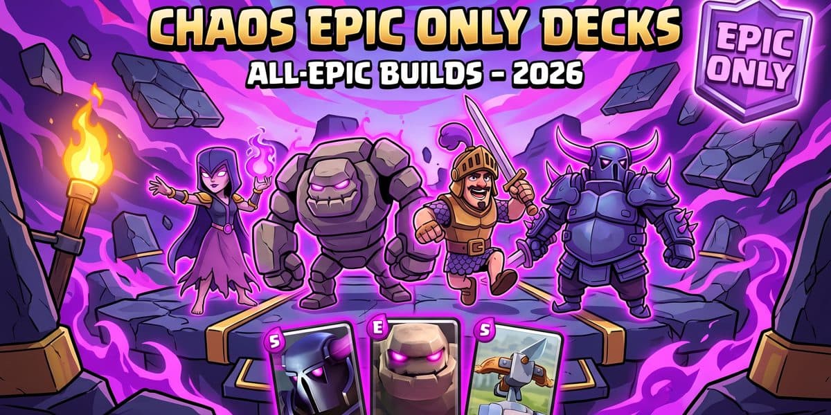 Best C.H.A.O.S Epic Only Decks — 4 All-Epic Builds That Work (Clash Royale 2026)