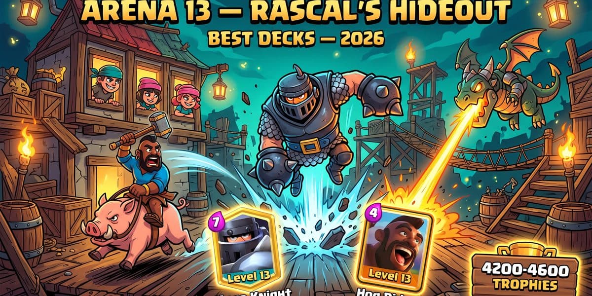 Best Clash Royale Decks for Rascal's Hideout (Arena 13) — 4200-4600 Trophies (2026)