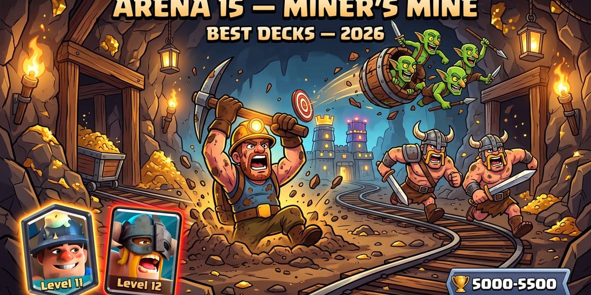 Best Clash Royale Decks for Miner's Mine (Arena 15) — 5000-5500 Trophies (2026)