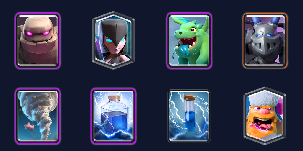 Golem Night Witch Lightning Tornado deck